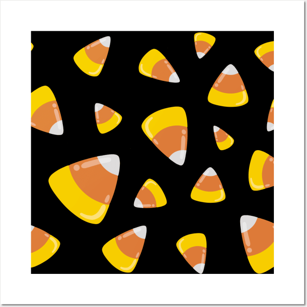 Candy Corn Pattern Wall Art by Lady Lilac